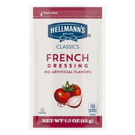 Hellmanns French Salad Dressing 1.5 oz. Portion Control Sachets, PK102 84119891